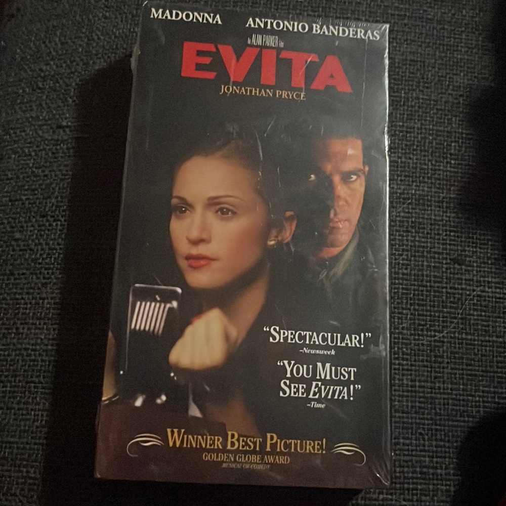 Evita (VHS) An Alan Parker Film, Madonna Antonio Banderas ~ Brand New Sealed..